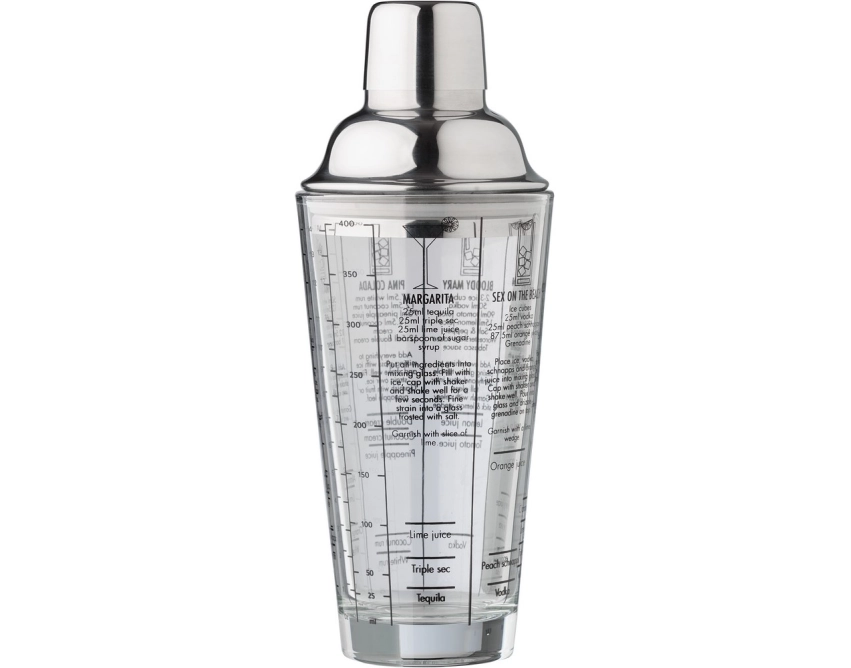 Shaker do drinków 400 ml w neutralnej kolorystyce
