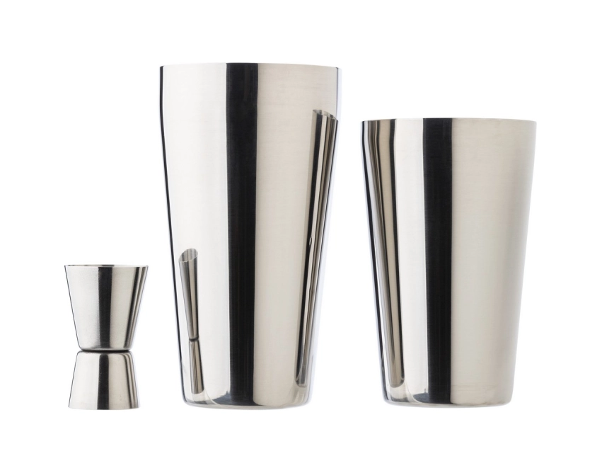 Shaker do koktajli 750 ml, srebrny z pokrowcem