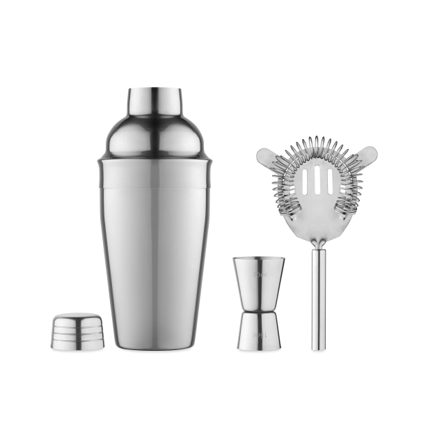 Fizz shaker do koktajli 500 ml srebrny błyszczący