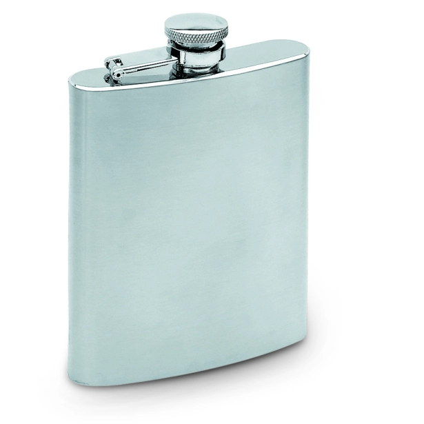 Slimmy flask piersiówka z nadrukiem 200 ml srebrny mat