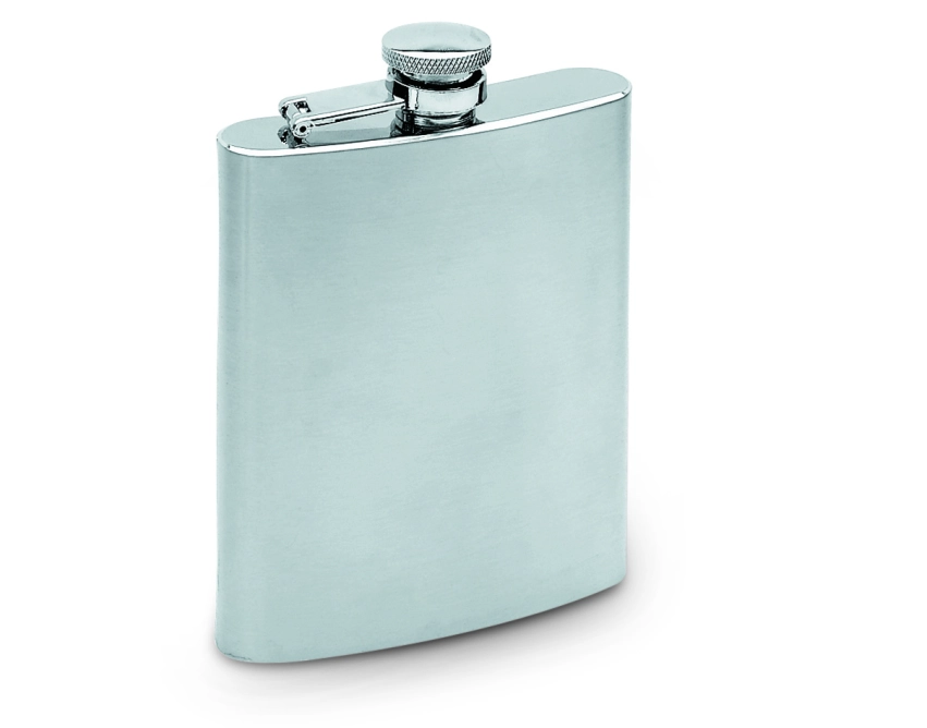 Slimmy flask piersiówka z nadrukiem 200 ml srebrny mat