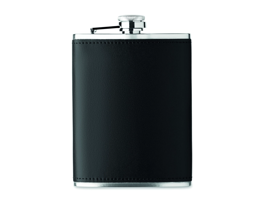 Slimmy piersiówka z grawerem 200 ml, czarna