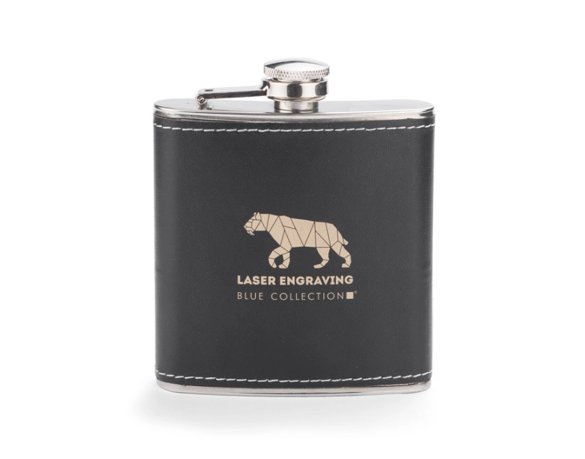 Banff piersiówka personalizowana czarna 180 ml