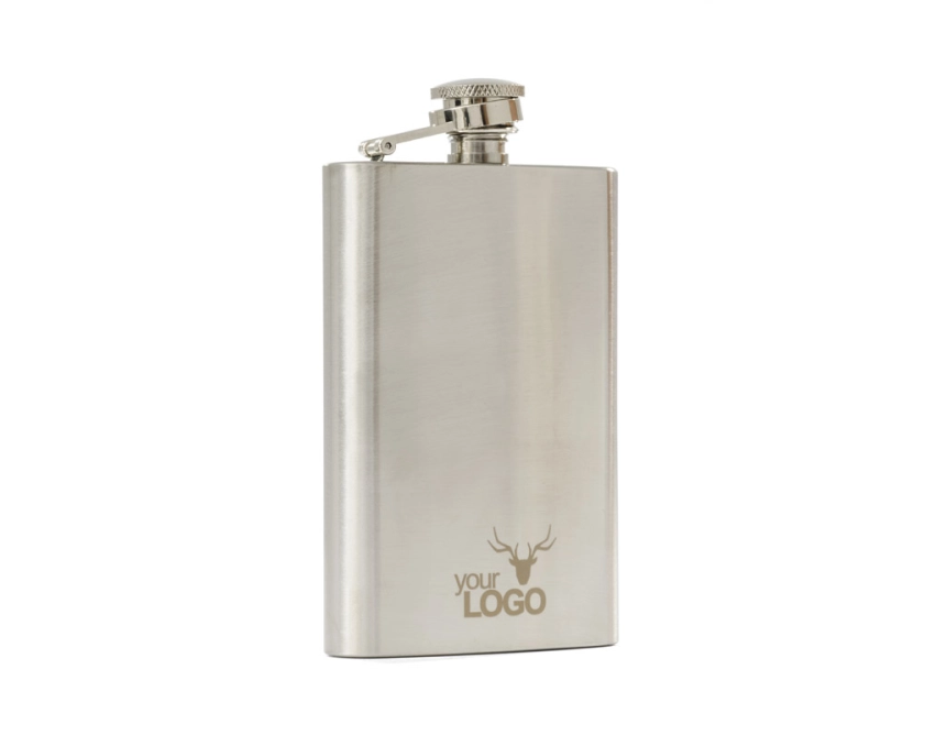 NEVIS piersiówka reklamowa 240 ml, srebrna