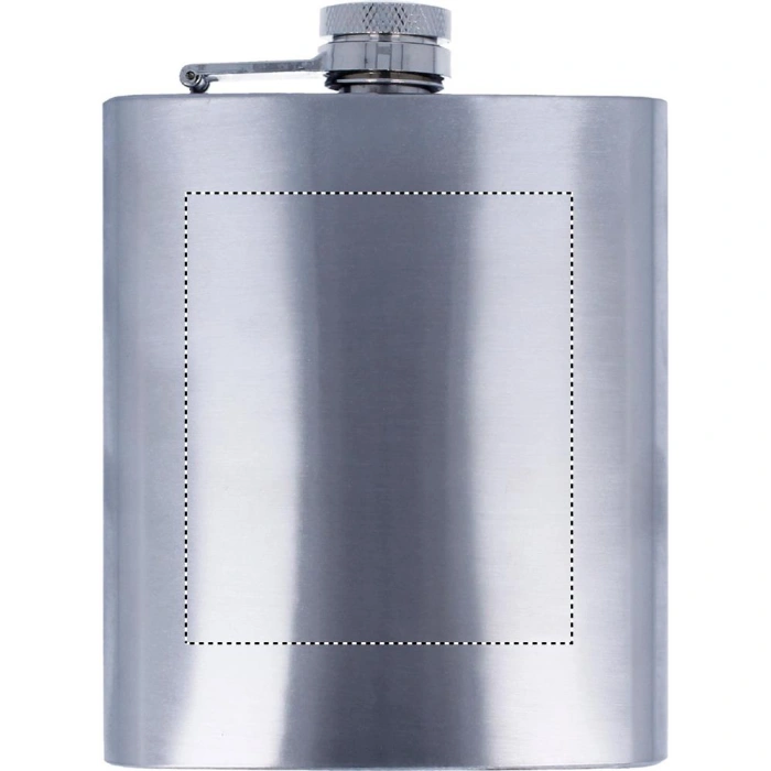 Schemat znakowania dla Tampondruk - P5 na gadżecie: Slimmy flask piersiówka z nadrukiem 200 ml srebrny mat