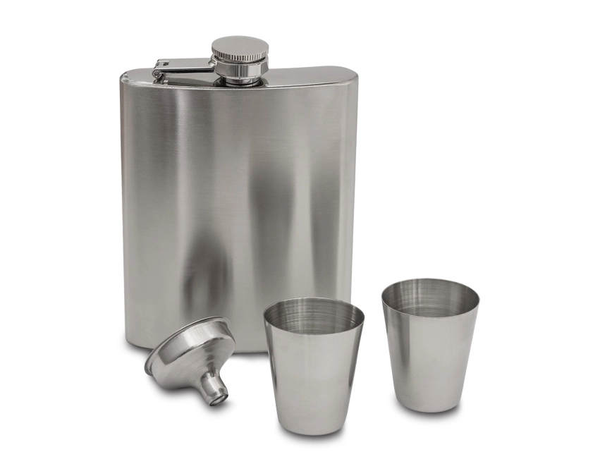 Lucan piersiówka na prezent 230 ml, srebrna