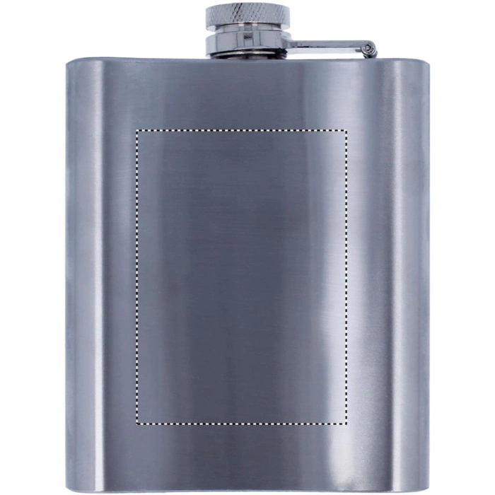 Schemat znakowania dla Etykieta - DL na gadżecie: Slimmy flask piersiówka z nadrukiem 200 ml srebrny mat