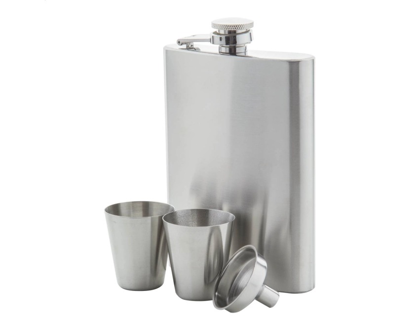 Shackleton piersiówka z grawerem 230 ml, srebrna