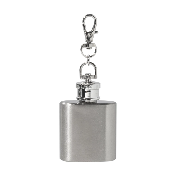 Piersiówka personalizowana 30 ml – srebrny brelok