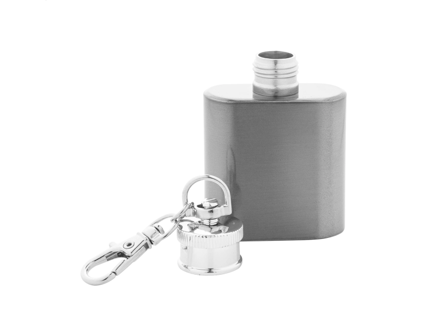 Piersiówka personalizowana 30 ml – srebrny brelok