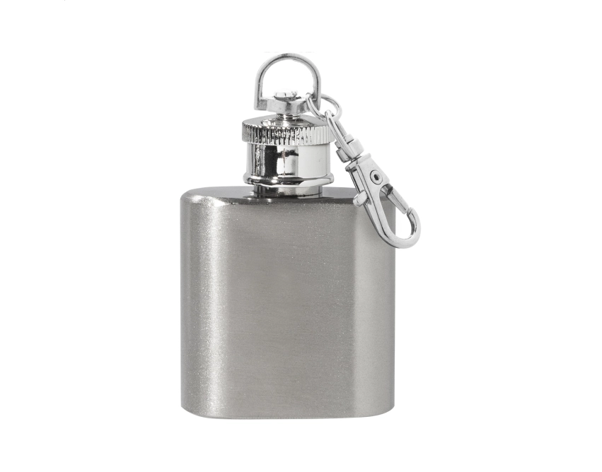 Piersiówka personalizowana 30 ml – srebrny brelok