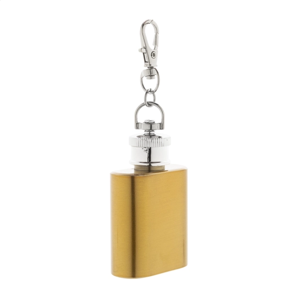 Złota piersiówka personalizowana 30 ml do kluczy