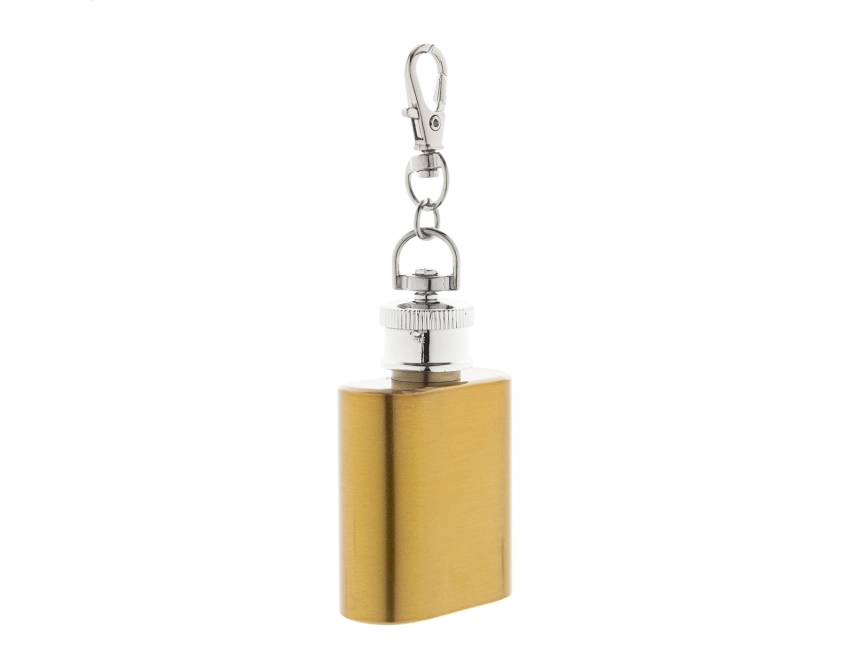 Złota piersiówka personalizowana 30 ml do kluczy