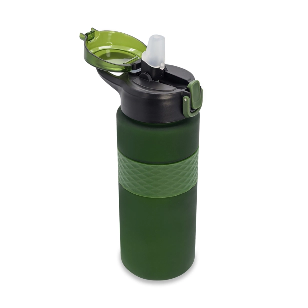 Noviq bidon sportowy z nadrukiem 700 ml ciemnozielony