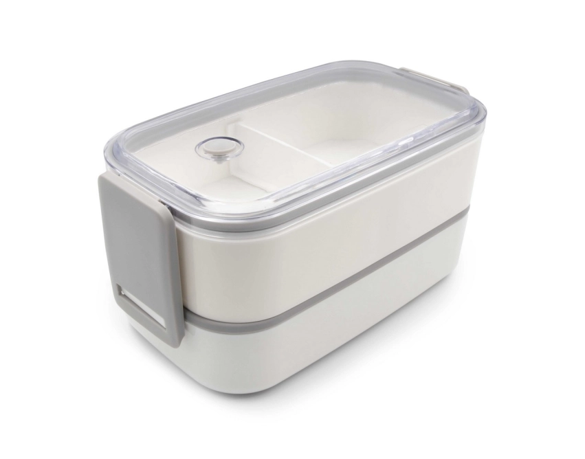 Cash lunchbox z nadrukiem biały 2 × 700 ml