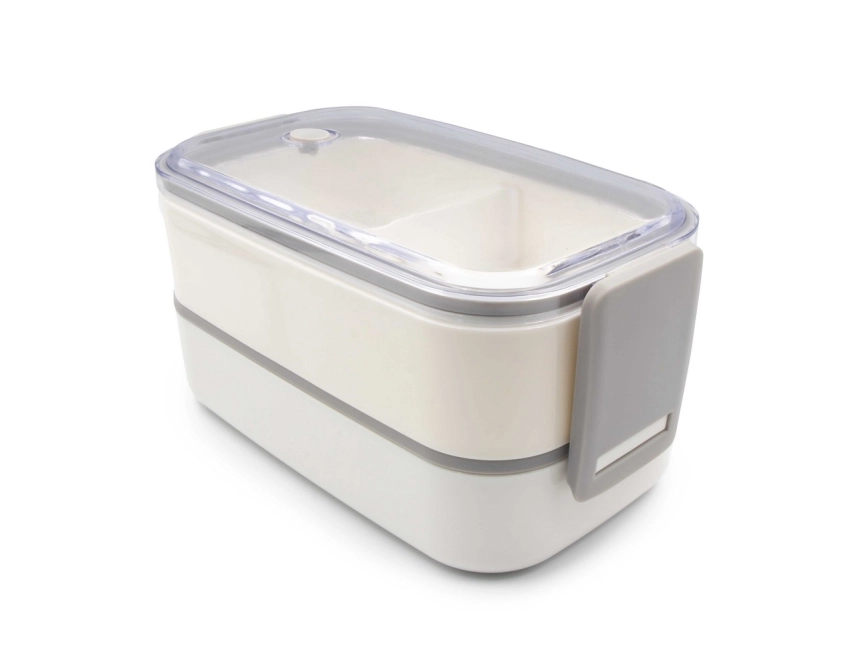 Cash lunchbox z nadrukiem biały 2 × 700 ml