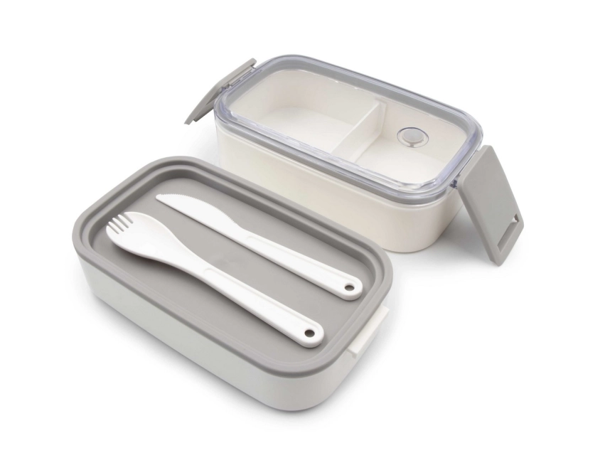 Cash lunchbox z nadrukiem biały 2 × 700 ml
