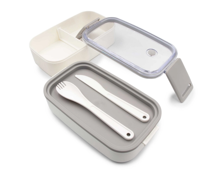 Cash lunchbox z nadrukiem biały 2 × 700 ml