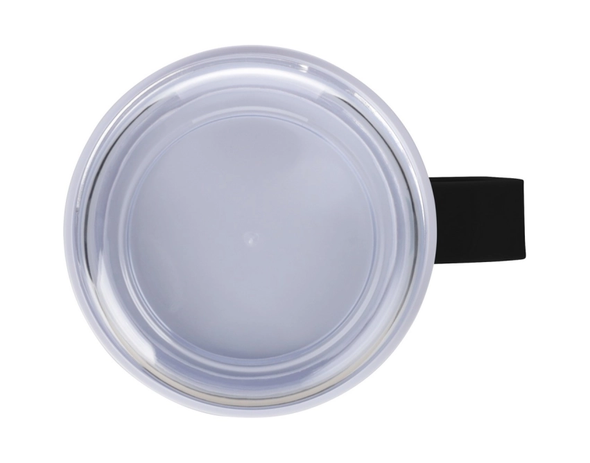 Czarny lunchbox z logo 450 ml z komorą na przekąski
