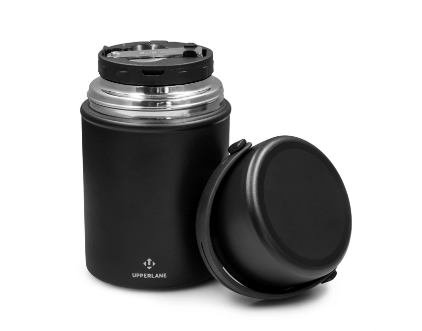 Lunchbox Upperlane z logo 500 ml – czarny matowy