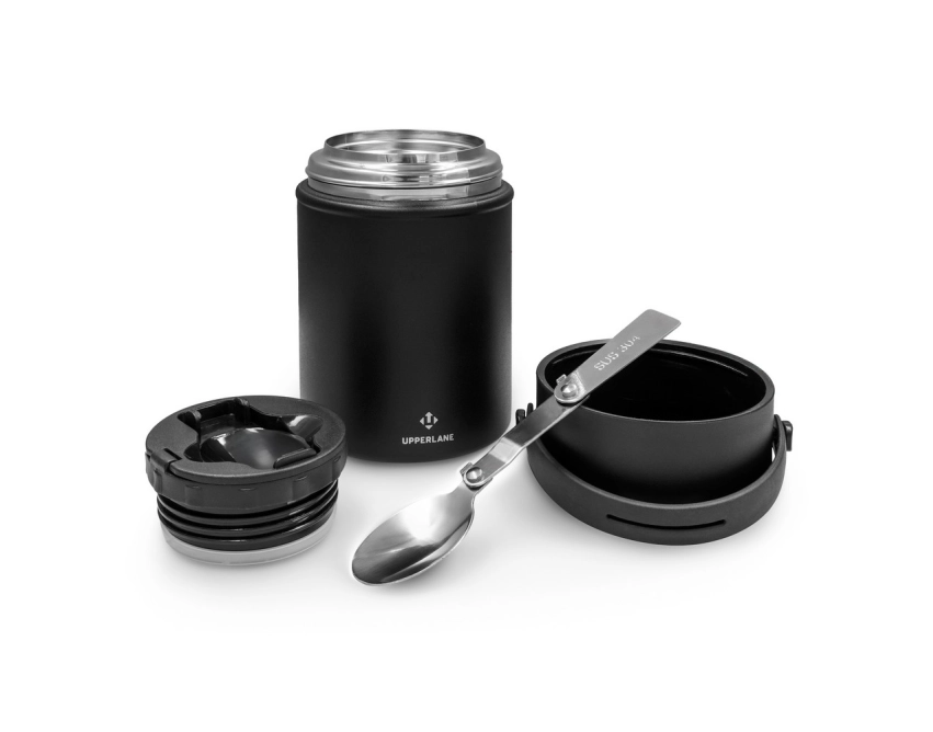 Lunchbox Upperlane z logo 500 ml – czarny matowy
