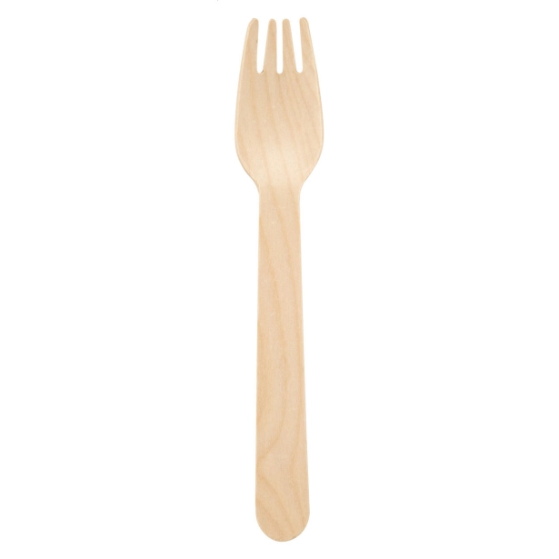Widelec personalizowany z naturalnego drewna