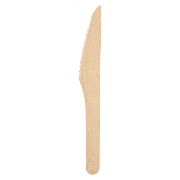 Nóż reklamowy z naturalnego drewna 165 × 21 mm
