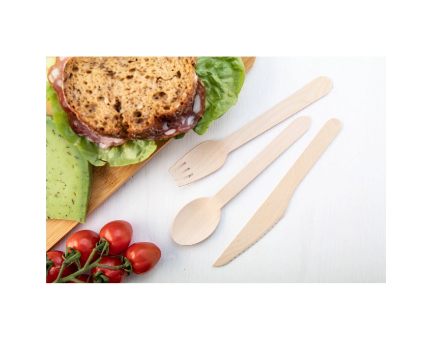 Nóż reklamowy z naturalnego drewna 165 × 21 mm