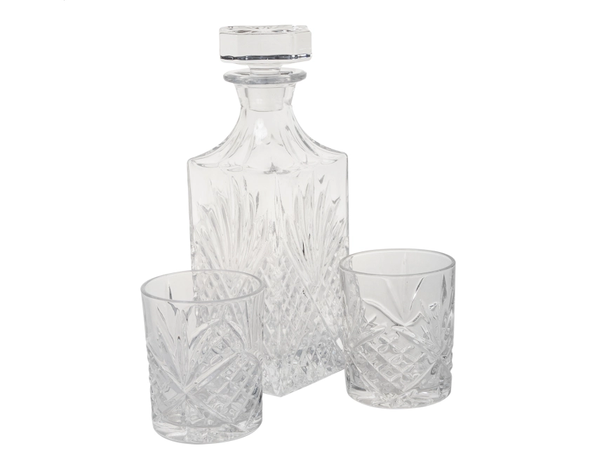 Zestaw do whisky 750 ml w bambusowym pudełku