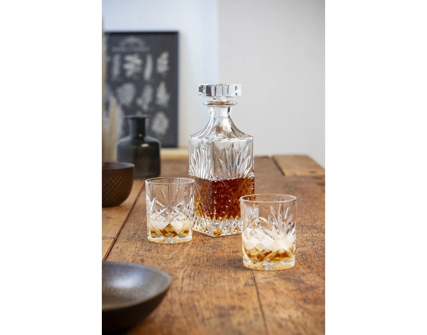 Zestaw do whisky 750 ml w bambusowym pudełku