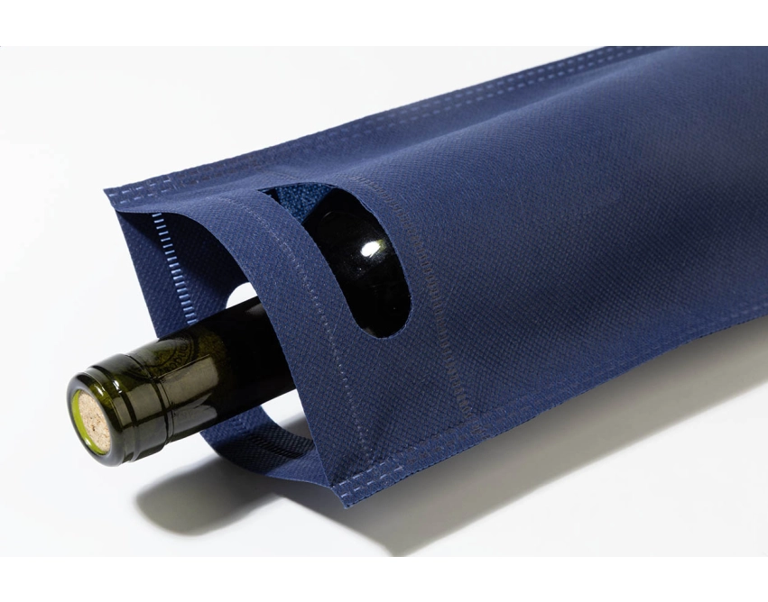 Torba non woven z nadrukiem ciemnoniebieska na wino