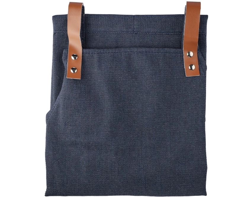Fartuch kuchenny z granatowego denimu z kieszeniami