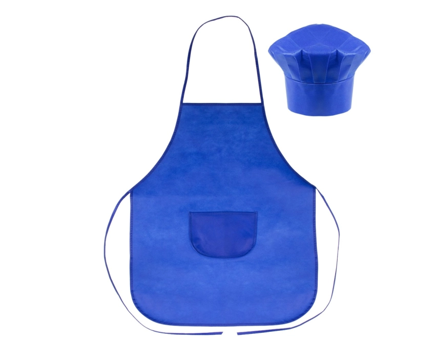 Nedina fartuch kuchenny granatowy non-woven z czapką
