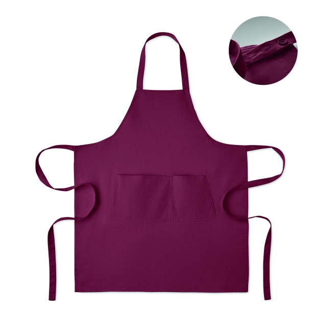 Gamma fartuch kuchenny z logo burgundowy 75 × 90 cm
