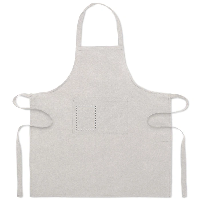 Schemat znakowania dla Sitodruk - S3 na gadżecie: Cuina fartuch kuchenny z logo szary 81 × 90 cm