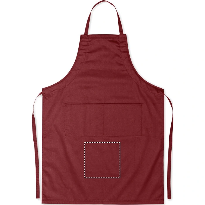 Schemat znakowania dla Haft - E na gadżecie: Burgundowy fartuch kuchenny 98 × 69,5 cm z logo
