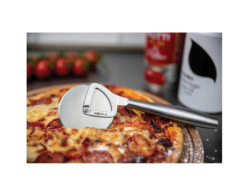 BOSKA Copenhagen: szary nóż do pizzy ze stali