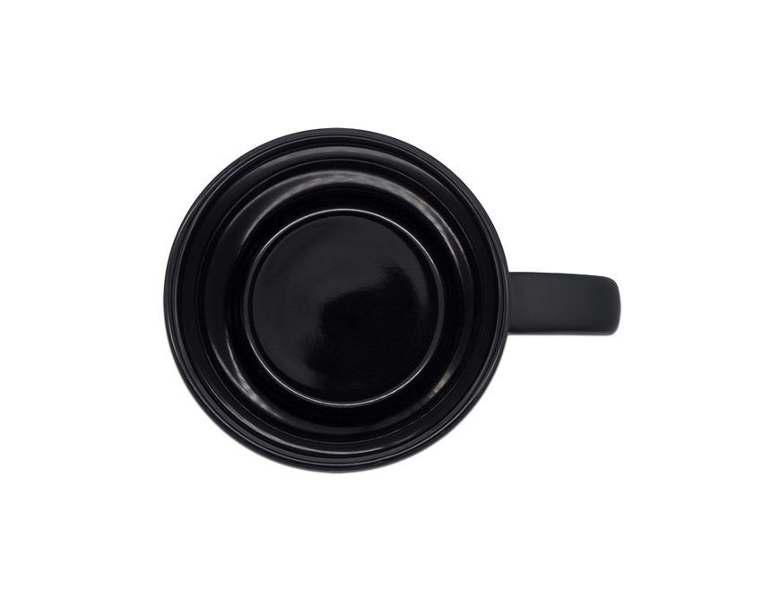 Esla czarny kubek ceramiczny z grawerem 345 ml
