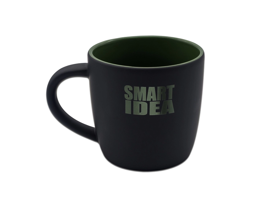 Esla kubek ceramiczny ciemnozielony z grawerem logo
