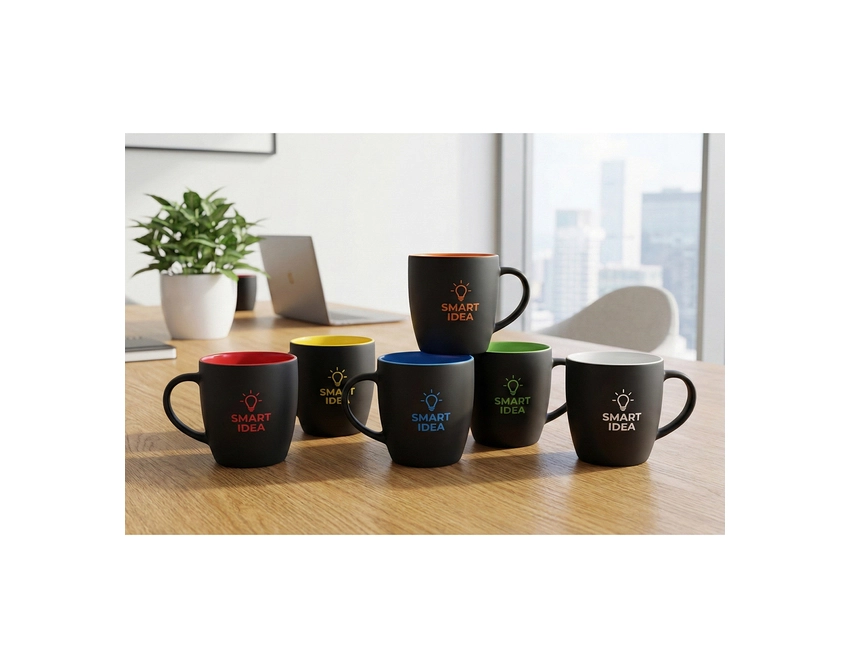 Esla kubek ceramiczny biały 345 ml z grawerem logo