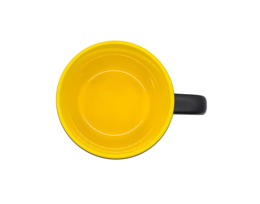 Esla kubek ceramiczny z grawerem, żółty 345 ml