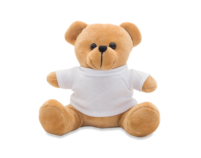 Bear – pluszowy miś reklamowy beżowy 12 cm
