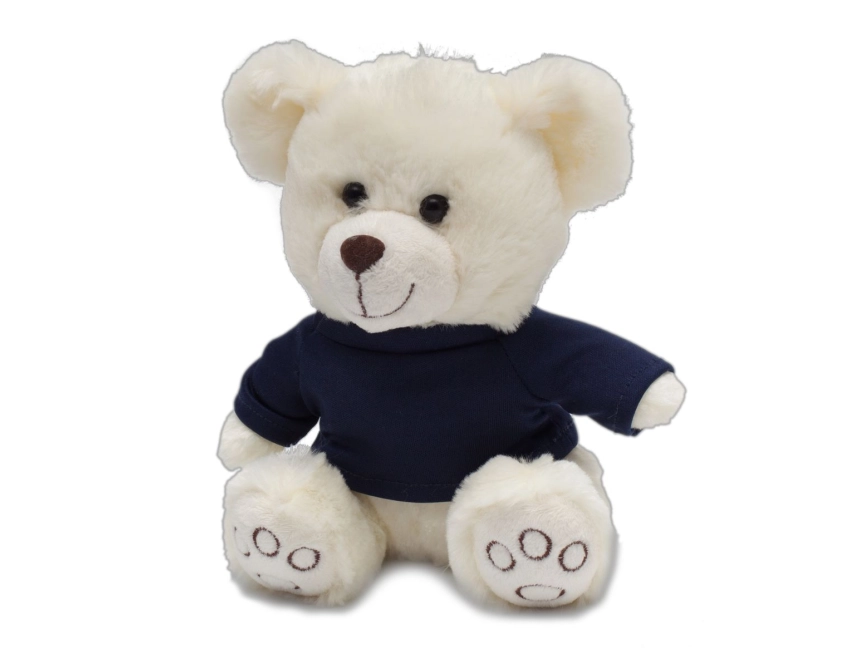 Urso miś reklamowy beżowy z poliestru w koszulce