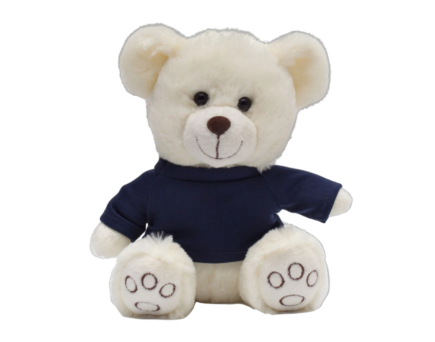 Urso miś reklamowy beżowy z poliestru w koszulce