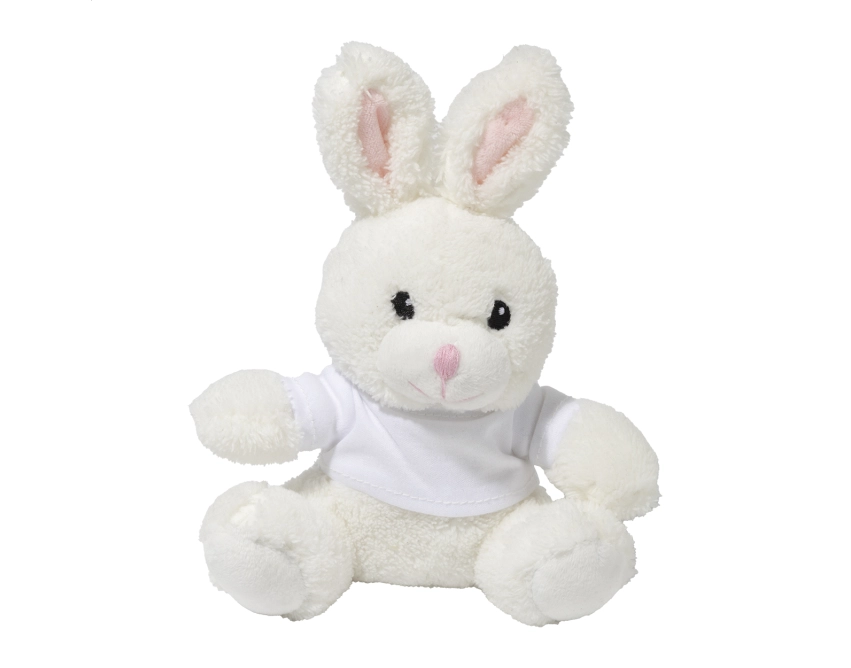 Rebunny maskotka reklamowa na zamówienie RPET biała