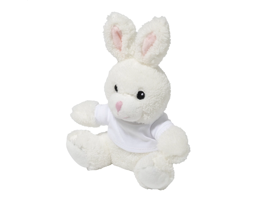 Rebunny maskotka reklamowa na zamówienie RPET biała