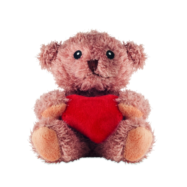Cuddle brązowy miś reklamowy 13 × 16 cm z sercem