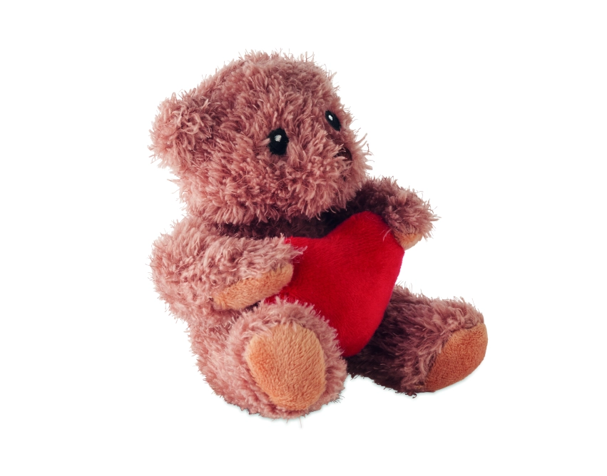 Cuddle brązowy miś reklamowy 13 × 16 cm z sercem