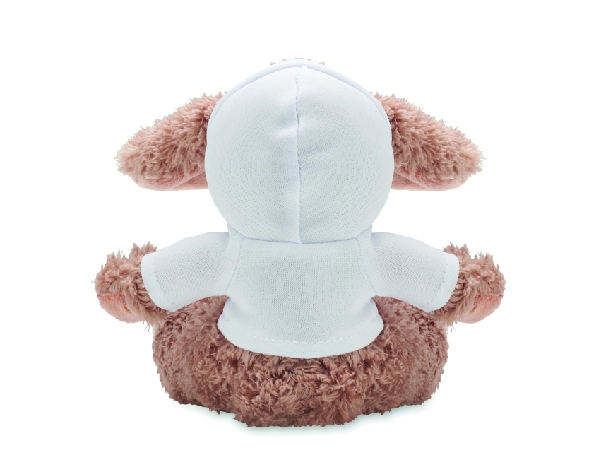 Bunny maskotka z nadrukiem 14 cm z białą bluzą