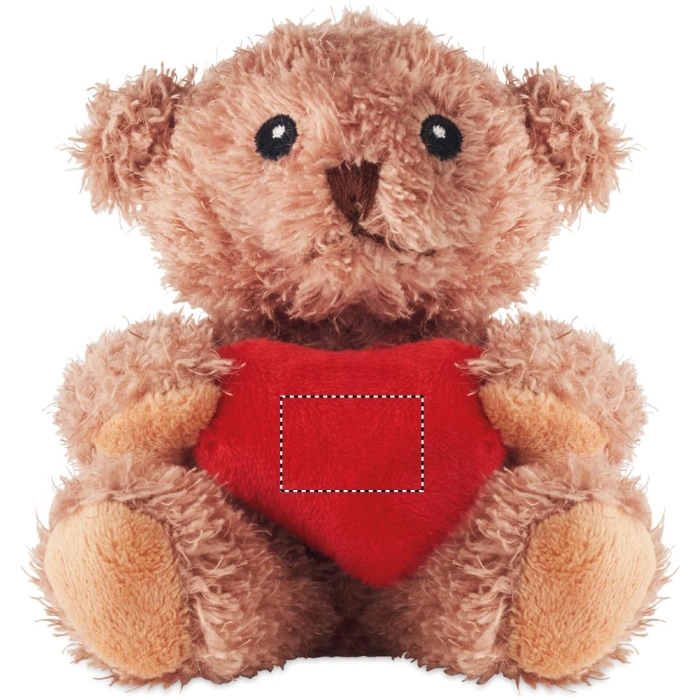 Schemat znakowania dla Transfer cyfrowy - TD1 na gadżecie: Cuddle brązowy miś reklamowy 13 × 16 cm z sercem